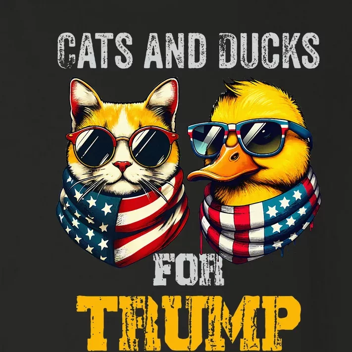 Cats And Ducks For Trump President 2024 Trump Vance 2024 Toddler Long Sleeve Shirt