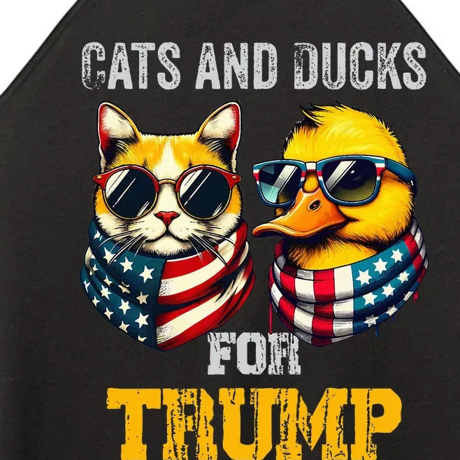 Cats And Ducks For Trump President 2024 Trump Vance 2024 Women’s Perfect Tri Rocker Tank