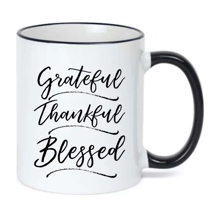 Christian Art Design Jesus Gift Grateful Thankful Blessed Cute Gift Black Color Changing Mug