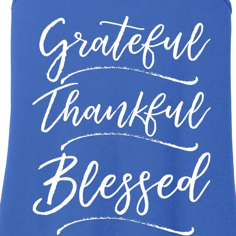 Christian Art Design Jesus Gift Grateful Thankful Blessed Cute Gift Ladies Essential Tank