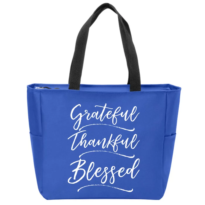 Christian Art Design Jesus Gift Grateful Thankful Blessed Cute Gift Zip Tote Bag