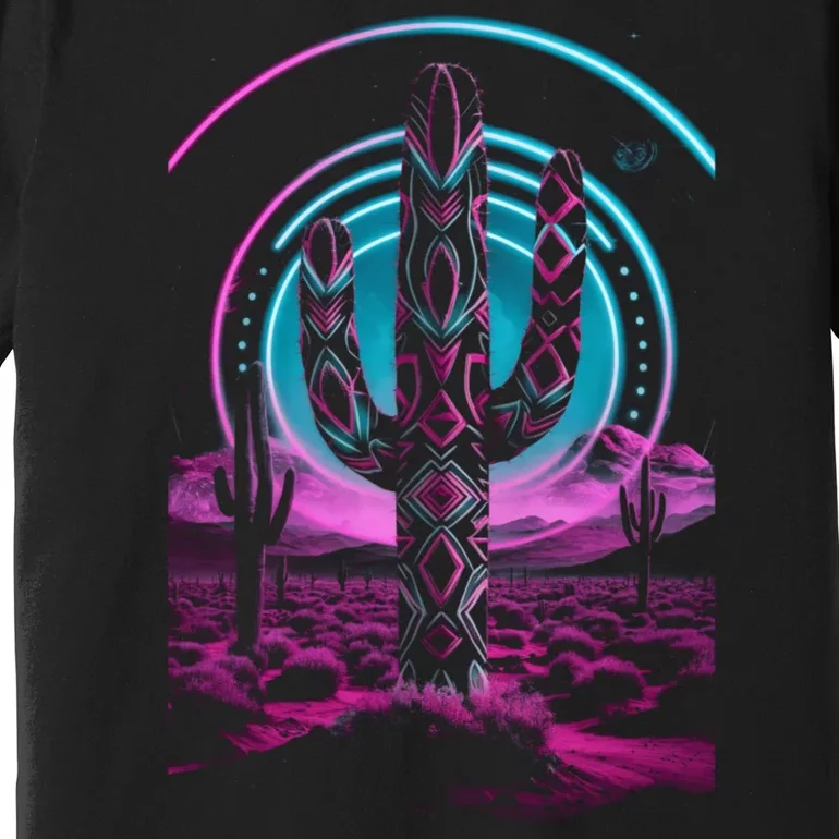 Cool Artsy Desert Cactus Premium T-Shirt