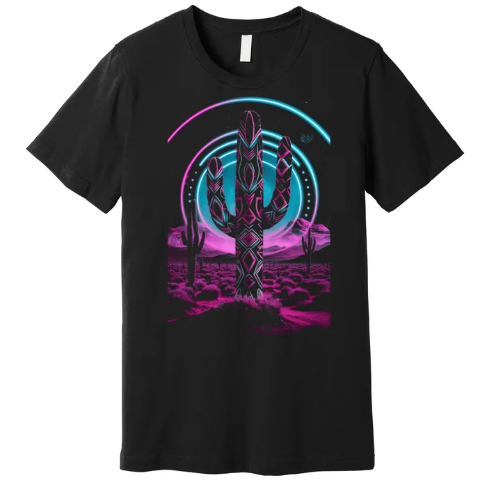 Cool Artsy Desert Cactus Premium T-Shirt