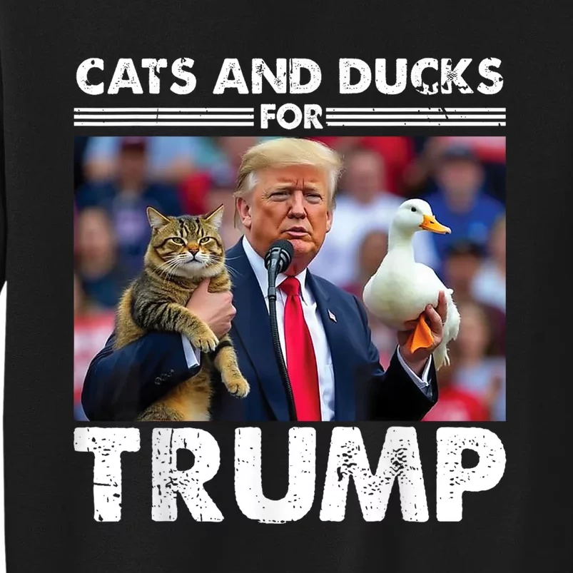 Cats And Ducks For Trump 2024 Kittens And Ducks For Trump Sweatshirt