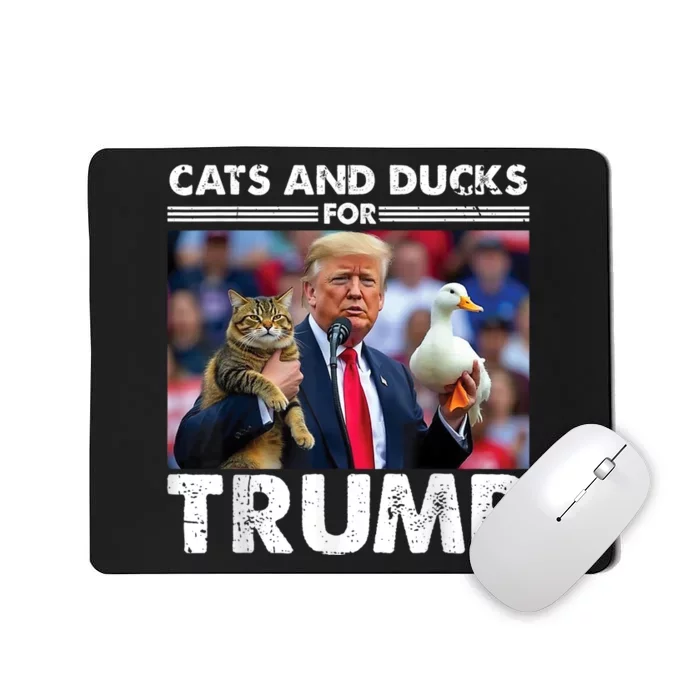 Cats And Ducks For Trump 2024 Kittens And Ducks For Trump Mousepad