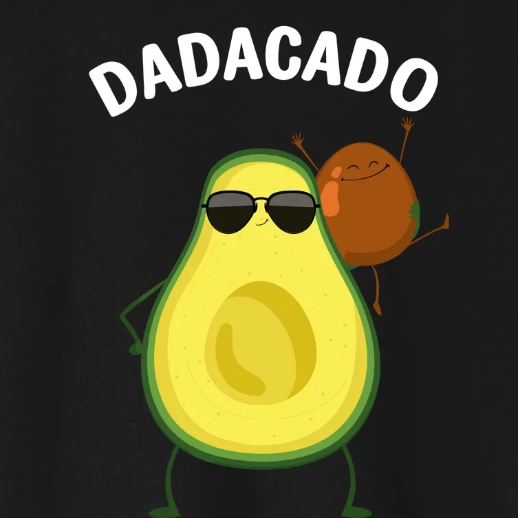 Cute Avocado Design For Dad Fruit Avocado Pear Lovers Women's Crop Top Tee