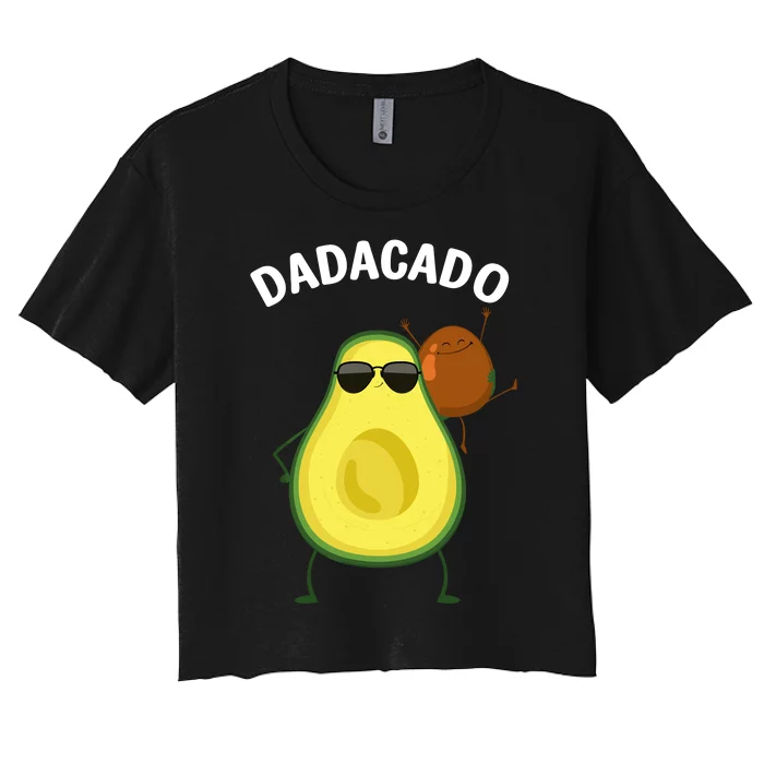 Cute Avocado Design For Dad Fruit Avocado Pear Lovers Women's Crop Top Tee