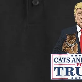 Cats And Ducks For Trump 2024 Kittens And Ducks For Trump Dry Zone Grid Performance Polo