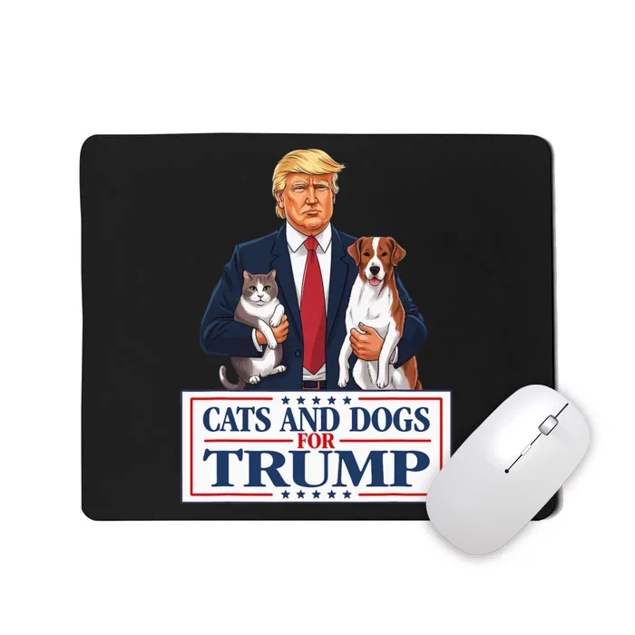 Cats And Dogs For Trump 2024 Pets For Trump Vance 2024 Mousepad