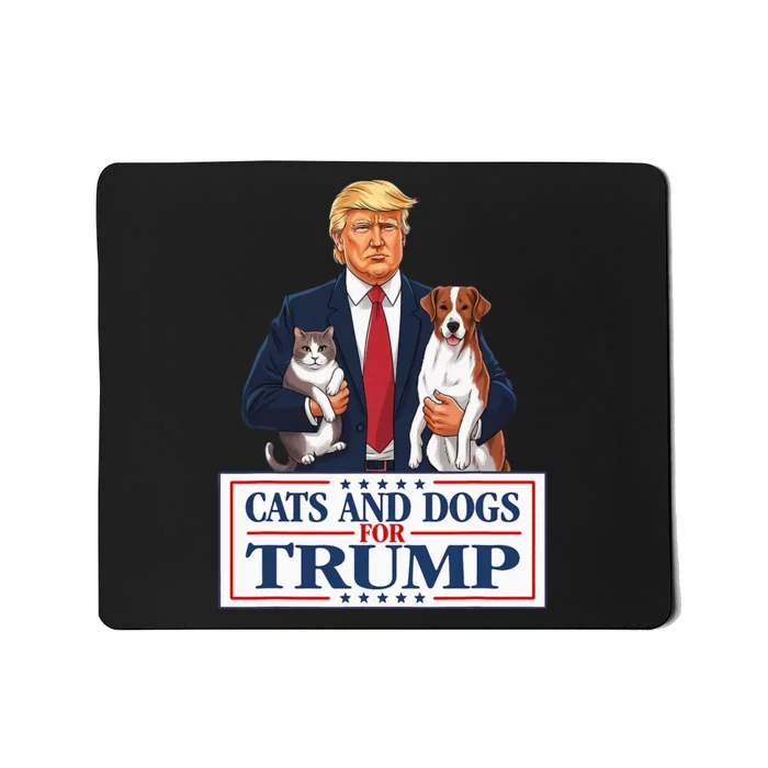 Cats And Dogs For Trump 2024 Pets For Trump Vance 2024 Mousepad