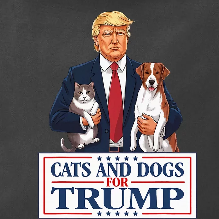 Cats And Dogs For Trump 2024 Pets For Trump Vance 2024 Zip Tote Bag