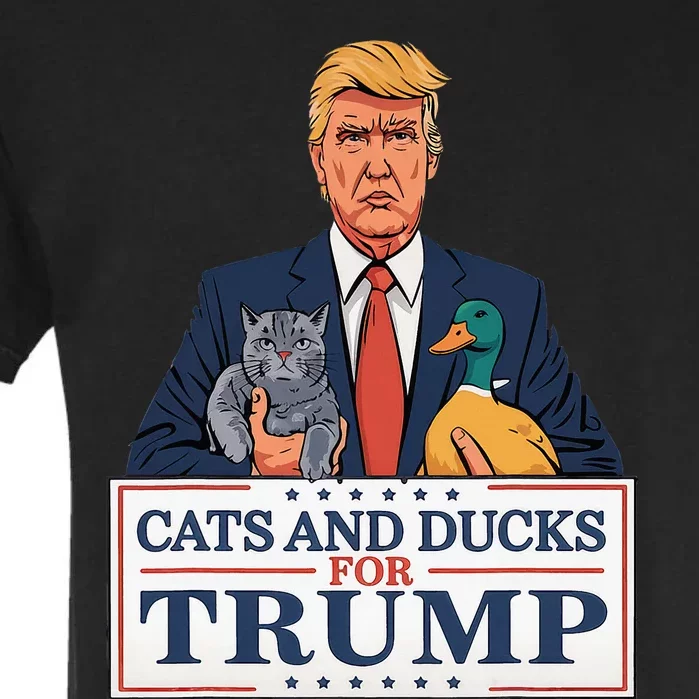 Cats And Ducks For Trump 2024 Kittens And Ducks For Trump Garment-Dyed Heavyweight T-Shirt