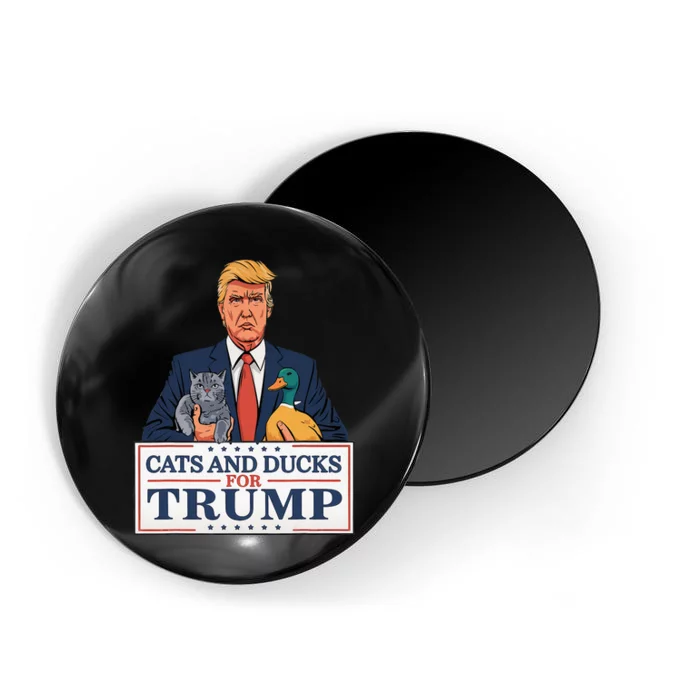 Cats And Ducks For Trump 2024 Kittens And Ducks For Trump Magnet