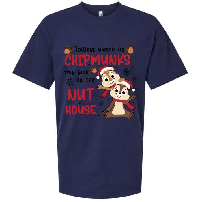 Chip And Dale Jolliest Bunch Of Chipmunks This Side On The Nut House Sueded Cloud Jersey T-Shirt