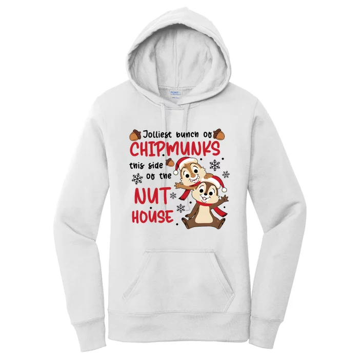 Chip And Dale Jolliest Bunch Of Chipmunks This Side On The Nut House Women's Pullover Hoodie