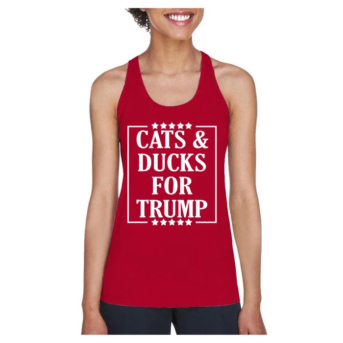 Cats And Ducks For Trump 2024 Trump Vance 2024 Women's Racerback Tank