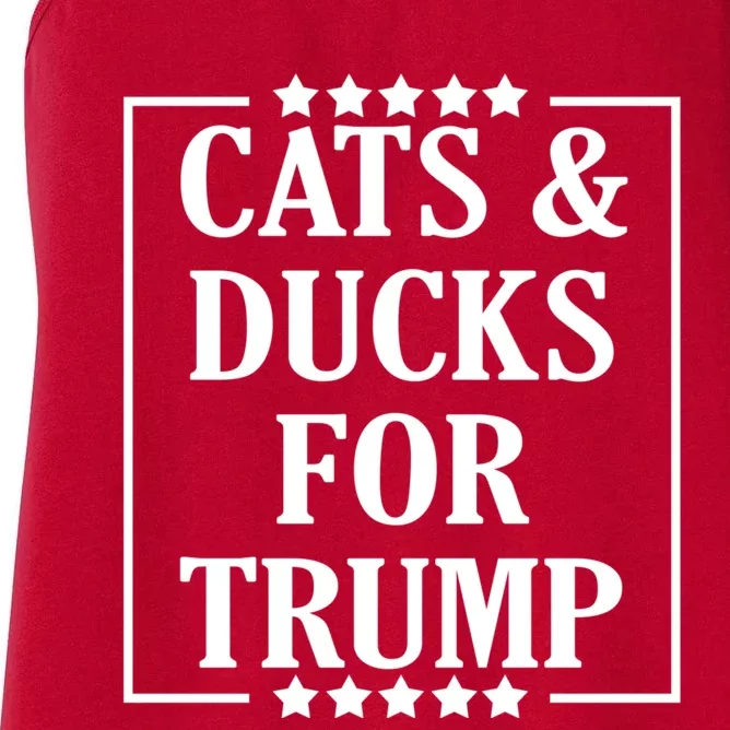 Cats And Ducks For Trump 2024 Trump Vance 2024 Women's Racerback Tank