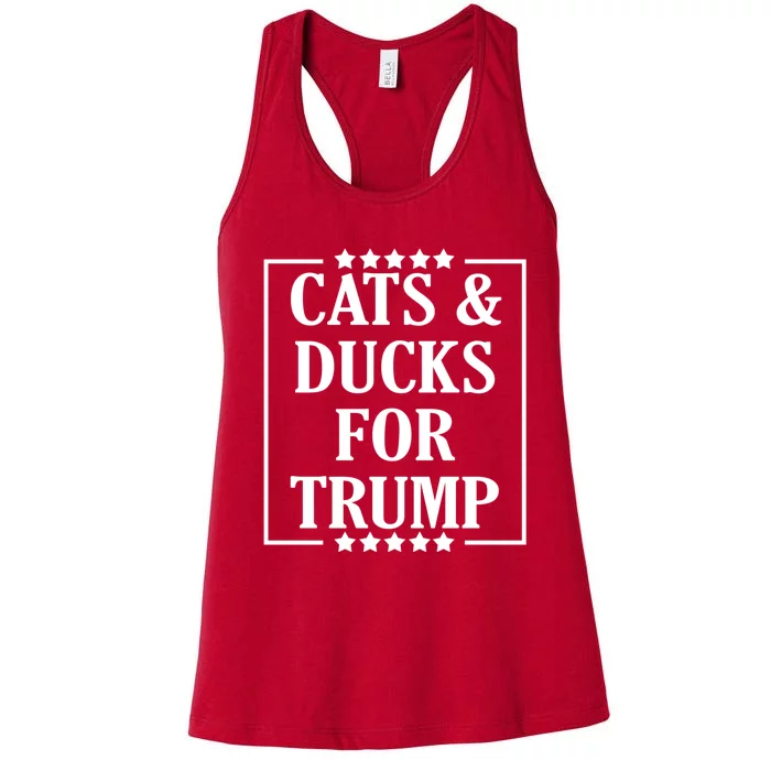 Cats And Ducks For Trump 2024 Trump Vance 2024 Women's Racerback Tank