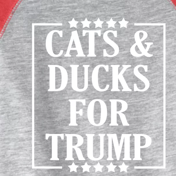 Cats And Ducks For Trump 2024 Trump Vance 2024 Toddler Fine Jersey T-Shirt