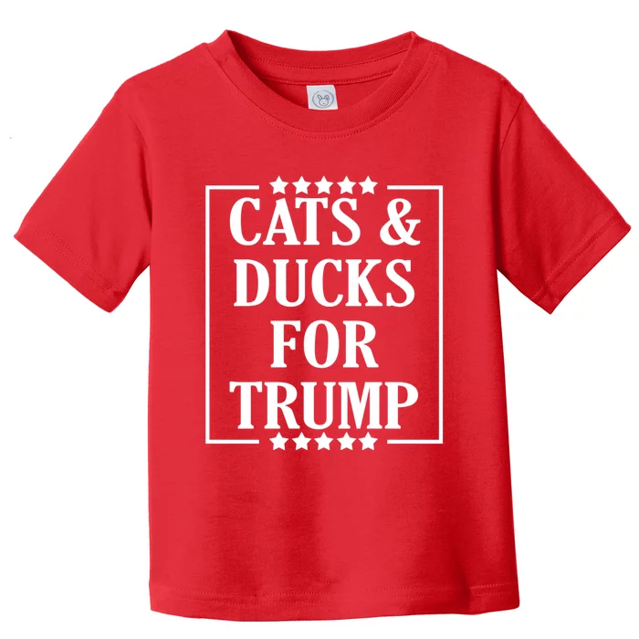 Cats And Ducks For Trump 2024 Trump Vance 2024 Toddler T-Shirt