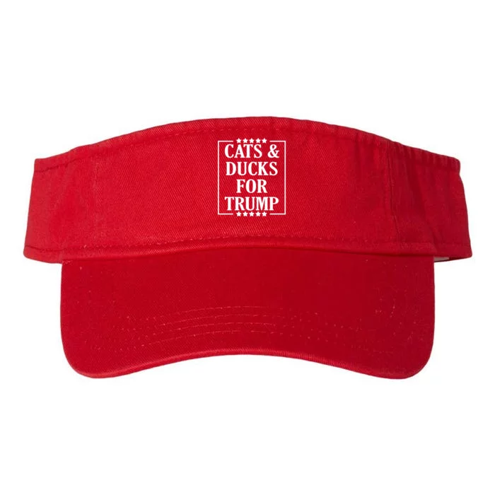 Cats And Ducks For Trump 2024 Trump Vance 2024 Valucap Bio-Washed Visor