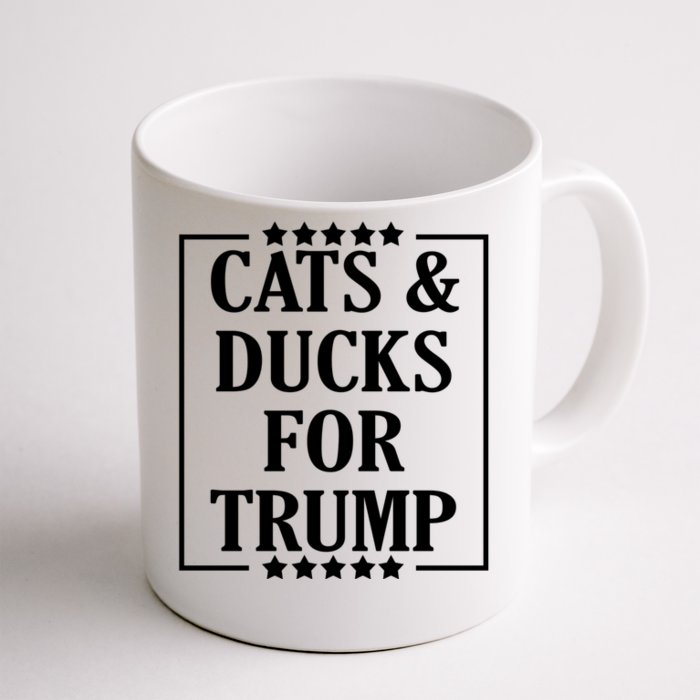 Cats And Ducks For Trump 2024 Trump Vance 2024 Front & Back Coffee Mug