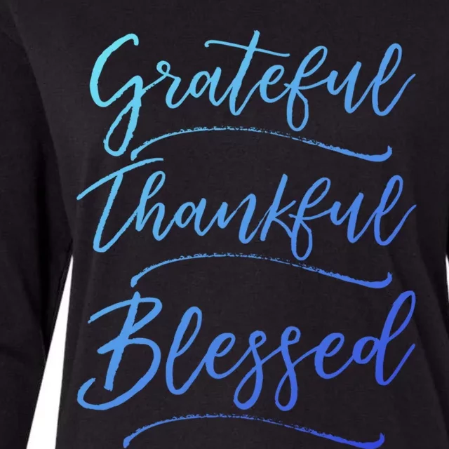 Christian Art Design Jesus Gift Grateful Thankful Blessed Gift Womens Cotton Relaxed Long Sleeve T-Shirt