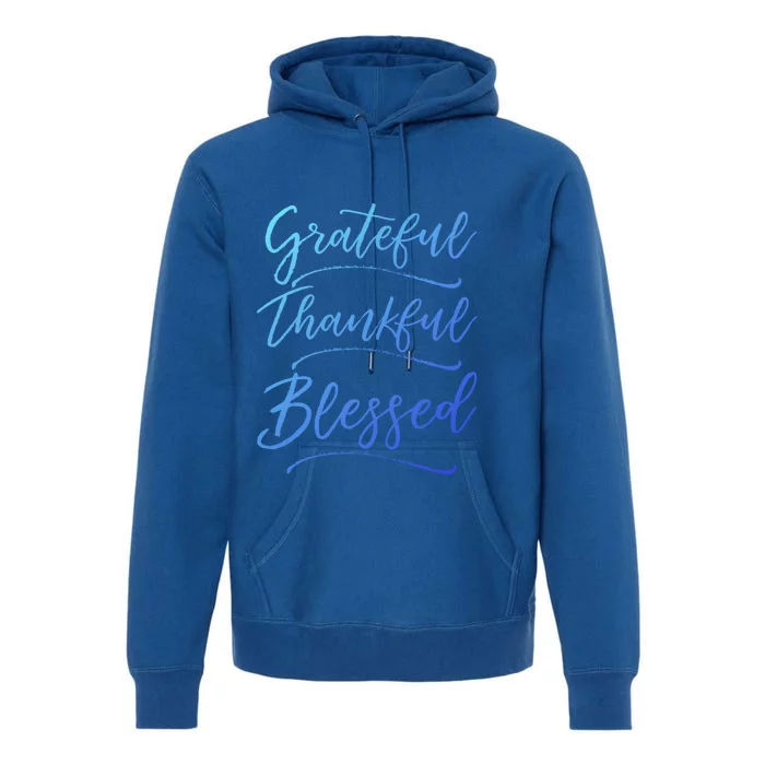 Christian Art Design Jesus Gift Grateful Thankful Blessed Gift Premium Hoodie