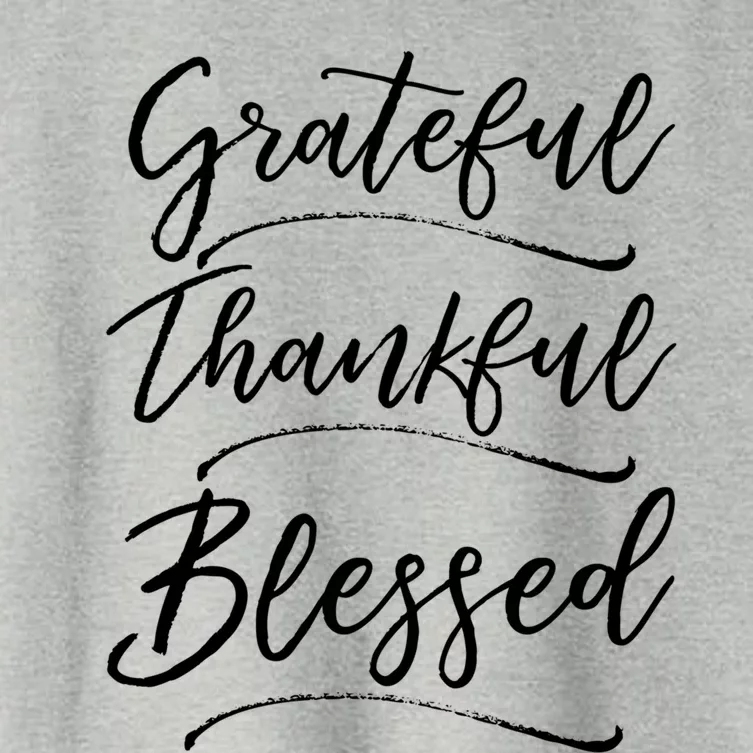 Christian Art Design Jesus Gift Grateful Thankful Blessed Gift Women's Crop Top Tee