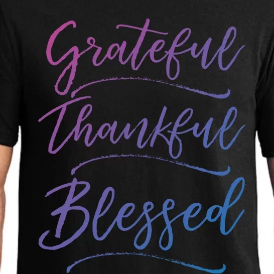 Christian Art Design Jesus Gift Grateful Thankful Blessed Gift Pajama Set