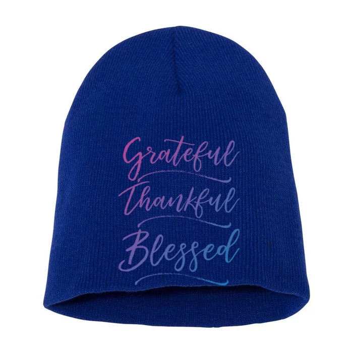 Christian Art Design Jesus Gift Grateful Thankful Blessed Gift Short Acrylic Beanie