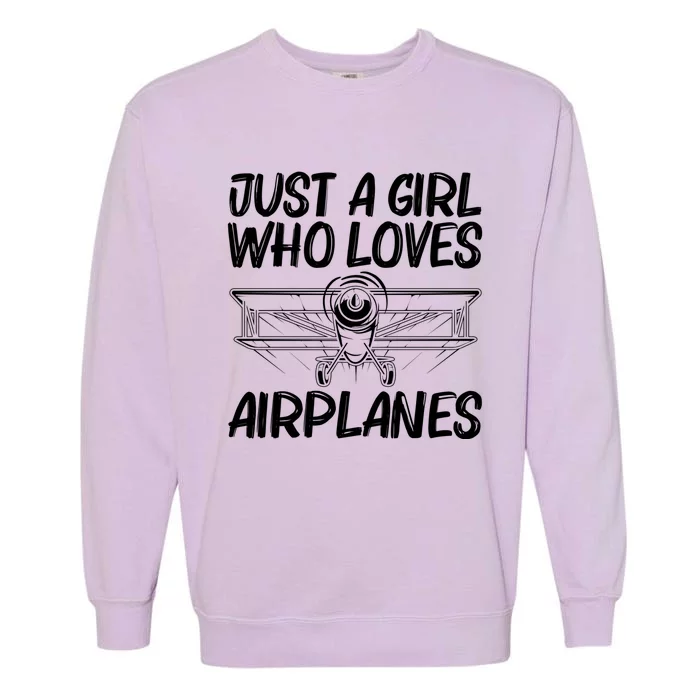 Cool Airplane Design Airplane Pilot Aviation Gift Garment-Dyed Sweatshirt