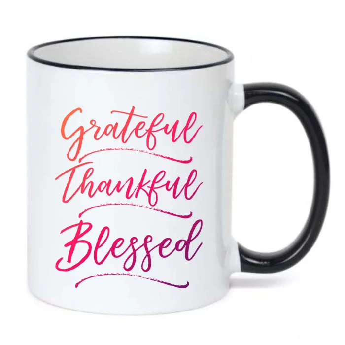 Christian Art Design Jesus Gift Grateful Thankful Blessed Gift Black Color Changing Mug