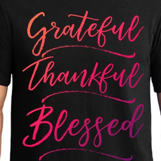 Christian Art Design Jesus Gift Grateful Thankful Blessed Gift Pajama Set