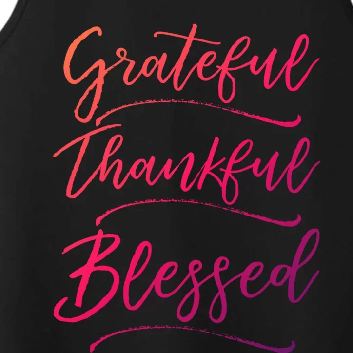 Christian Art Design Jesus Gift Grateful Thankful Blessed Gift Performance Tank