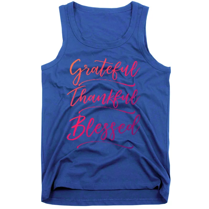 Christian Art Design Jesus Gift Grateful Thankful Blessed Gift Tank Top