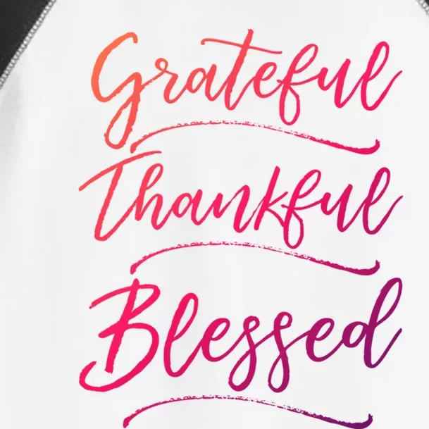 Christian Art Design Jesus Gift Grateful Thankful Blessed Gift Toddler Fine Jersey T-Shirt