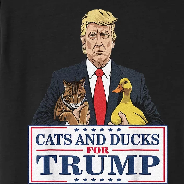 Cats And Ducks For Trump 2024 Kittens And Ducks For Trump Gift ChromaSoft Performance T-Shirt