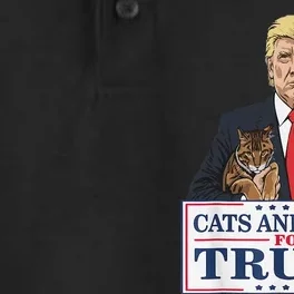 Cats And Ducks For Trump 2024 Kittens And Ducks For Trump Gift Dry Zone Grid Performance Polo