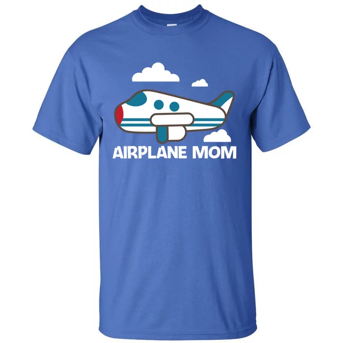 Cool Airplane Design For Mom Mother Aviation Plane Lovers Gift Tall T-Shirt