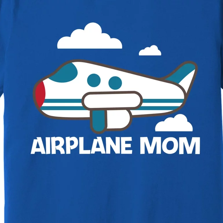 Cool Airplane Design For Mom Mother Aviation Plane Lovers Gift Premium T-Shirt