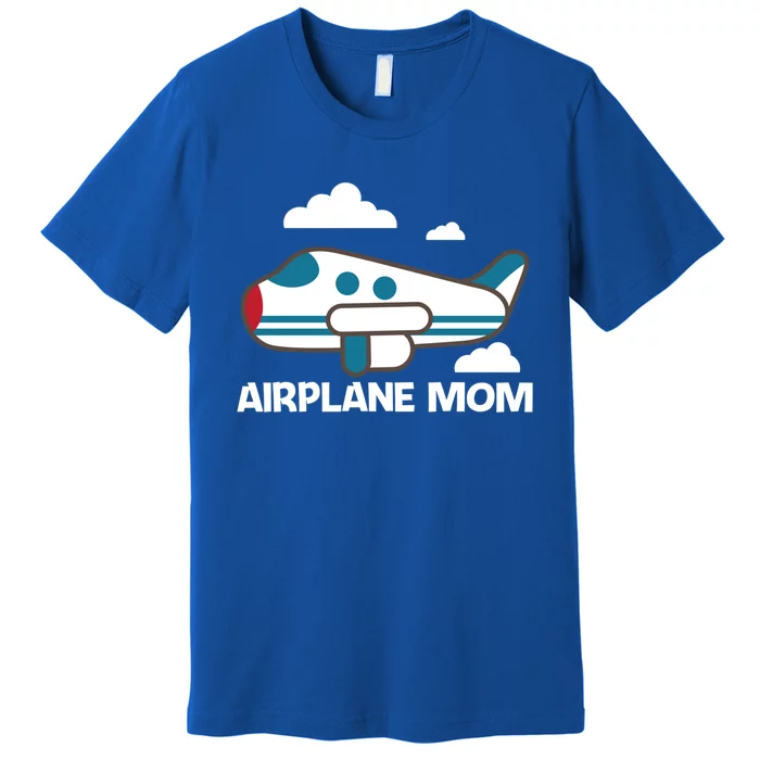 Cool Airplane Design For Mom Mother Aviation Plane Lovers Gift Premium T-Shirt