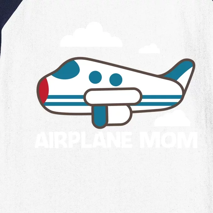 Cool Airplane Design For Mom Mother Aviation Plane Lovers Gift Baseball Sleeve Shirt