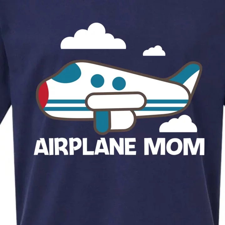 Cool Airplane Design For Mom Mother Aviation Plane Lovers Gift Sueded Cloud Jersey T-Shirt