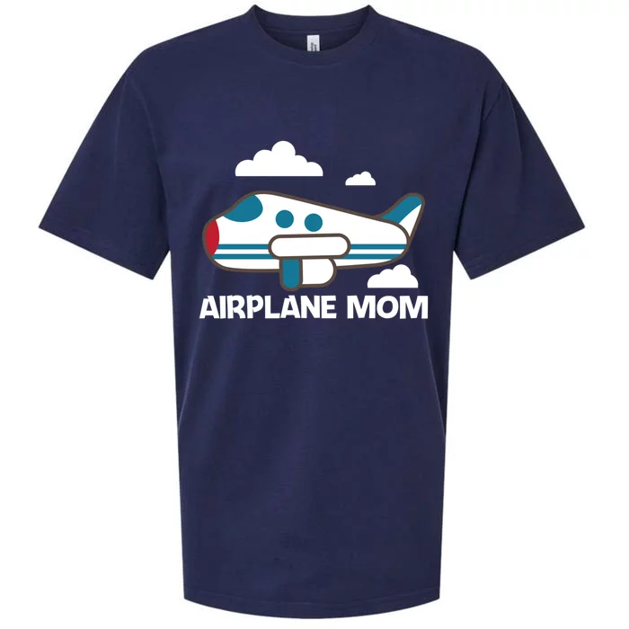 Cool Airplane Design For Mom Mother Aviation Plane Lovers Gift Sueded Cloud Jersey T-Shirt