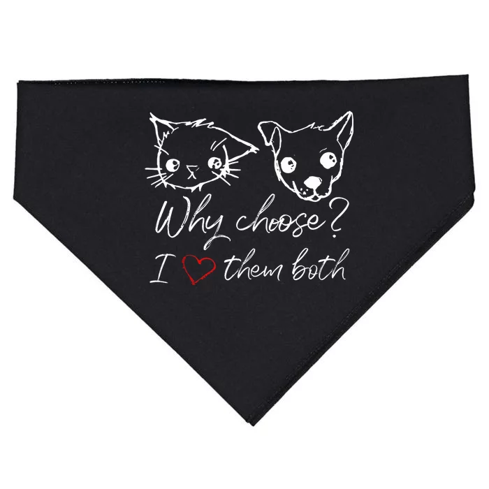 Cat And Dog Lover: I Love Puppies And Kittens USA-Made Doggie Bandana