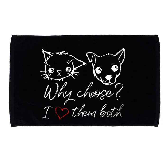 Cat And Dog Lover: I Love Puppies And Kittens Microfiber Hand Towel