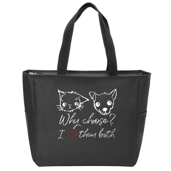 Cat And Dog Lover: I Love Puppies And Kittens Zip Tote Bag