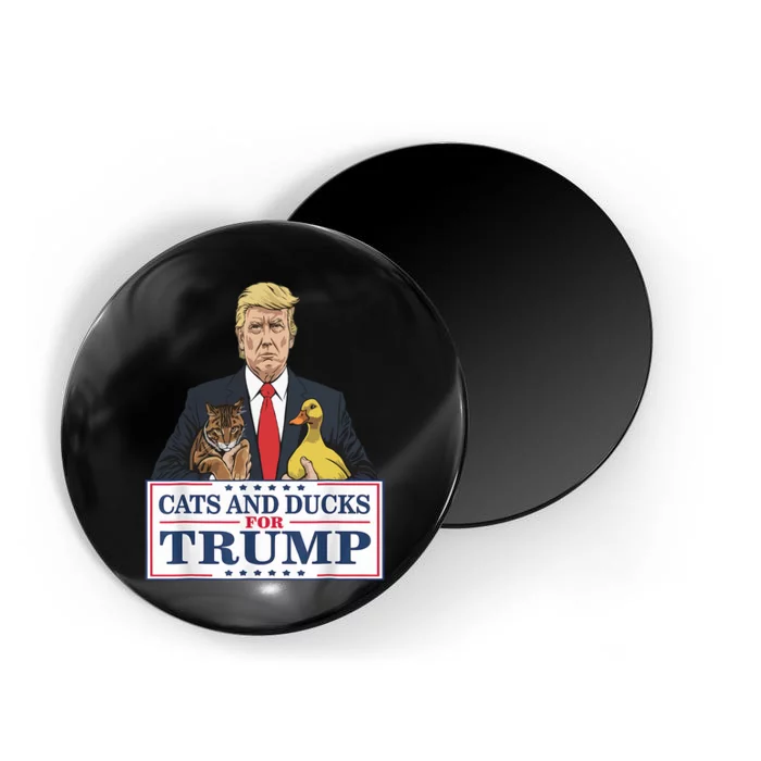 Cats And Ducks For Trump 2024 Kittens And Ducks For Trump Magnet