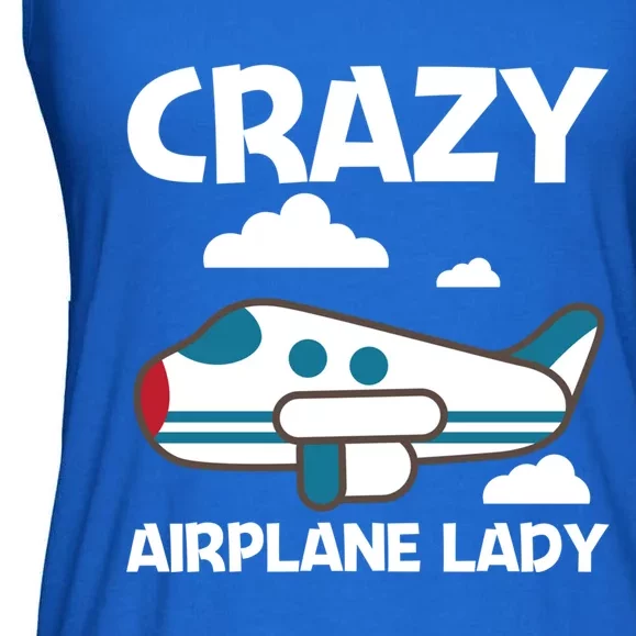 Cool Airplane Design Mom Aviation Plane Lovers Gift Ladies Essential Flowy Tank